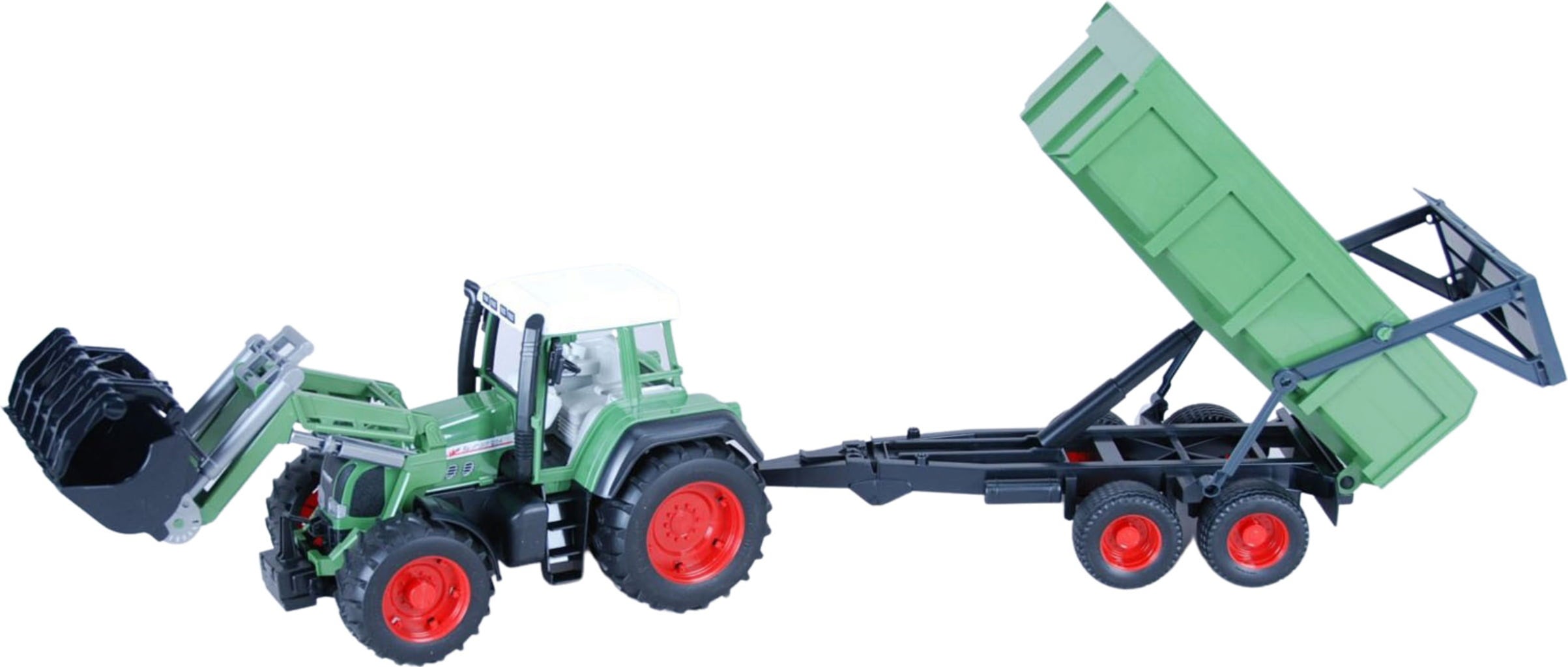 Fendt Favorit 926 Vario mit Frontlader und Wannenkippanhänger