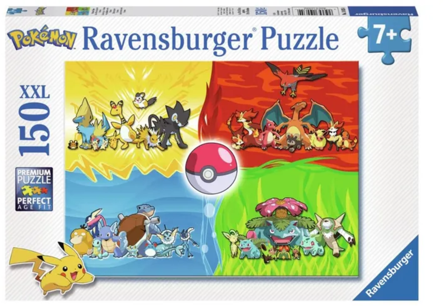 Ravensburger Puzzle - Pokémon Typen, 150 XXL Teile