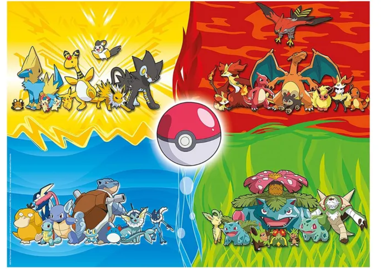 Ravensburger Puzzle - Pokémon Typen, 150 XXL Teile