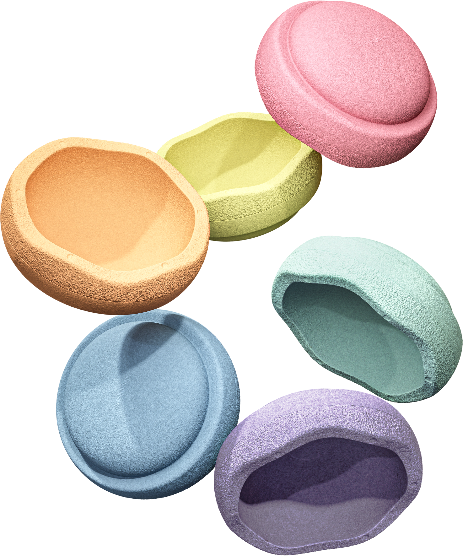 Stapelstein Rainbow Pastel 6 - 1 set