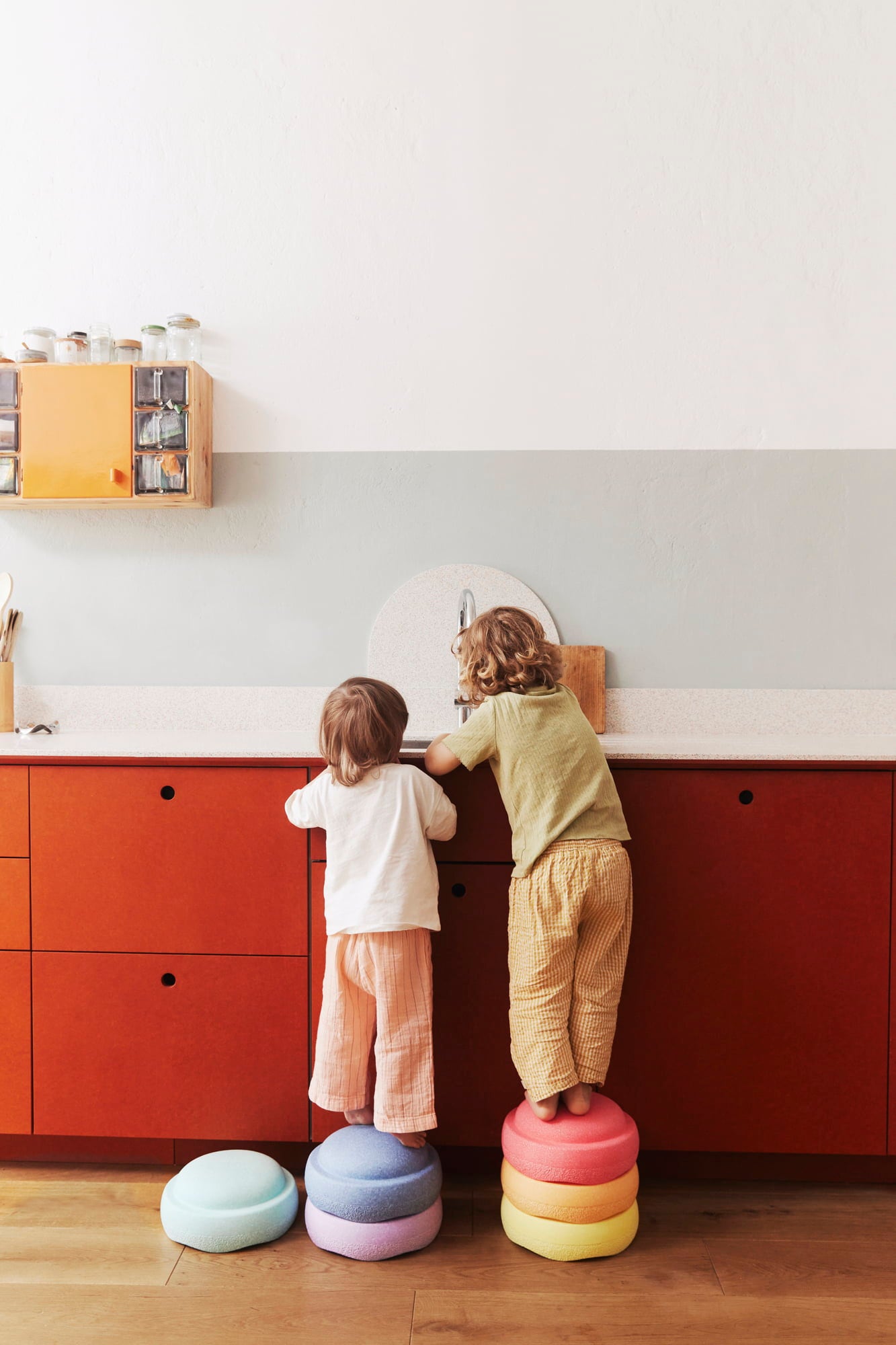 Stapelstein Rainbow Pastel 6 - 1 set