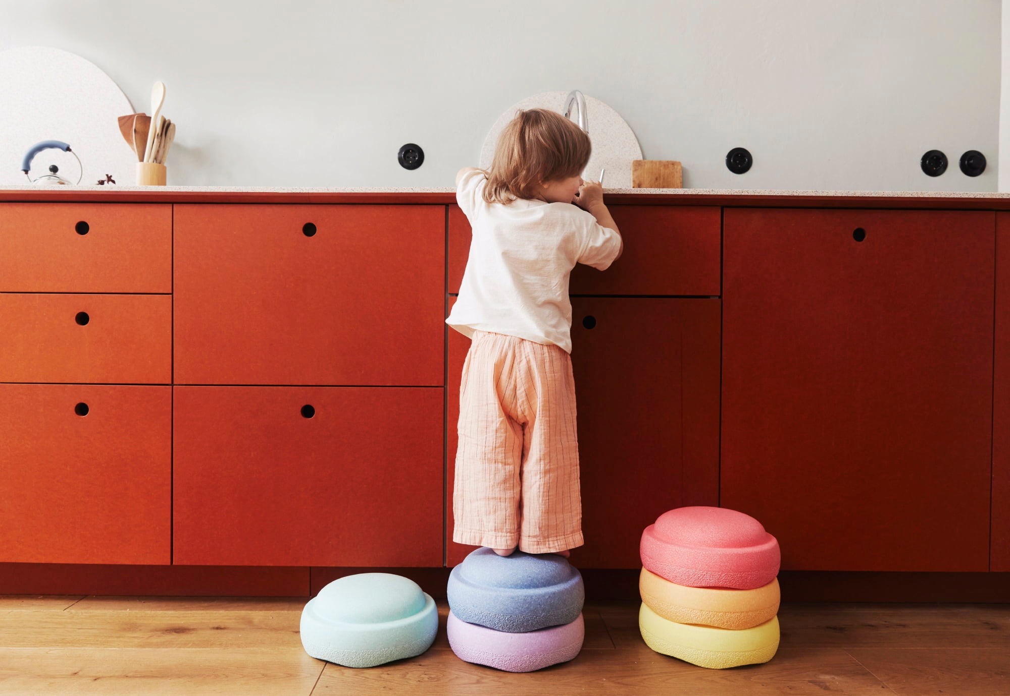 Stapelstein Rainbow Pastel 6 - 1 set