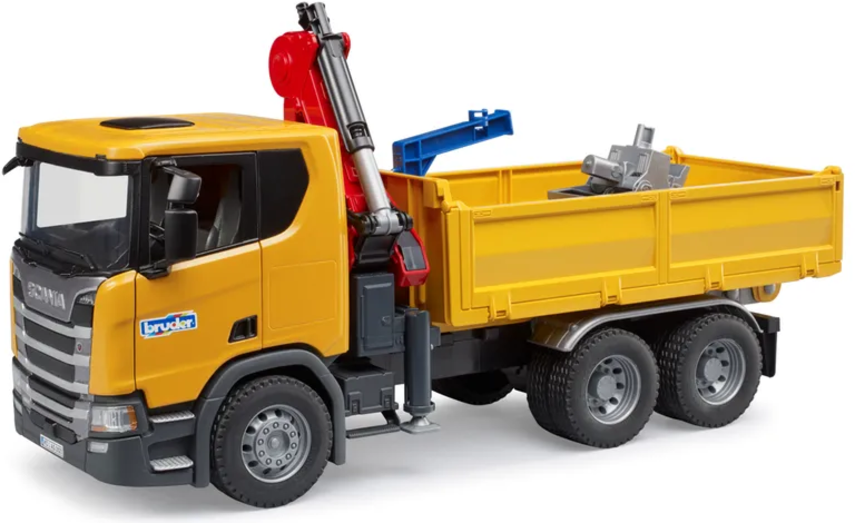 Scania Super 560R Baustellen-LKW mit Kran und 2 Paletten
