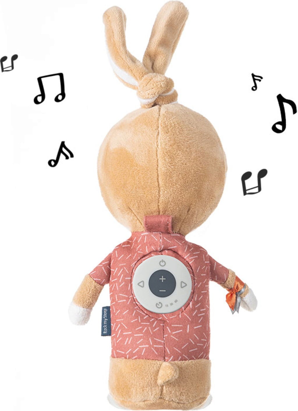 Rock my Sleep Ivy die Häsin – Spieluhr mit Geschenkset - 1 Set mit Stofftier, Musikplayer, Datenkabel, Geschenkbox, Glückwunschkarte, Batterien, Gutschein für ein Schlaflied, Anleitung