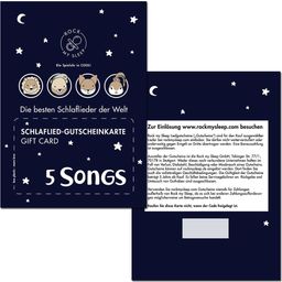 Rock my Sleep Sångpaket: Presentkort med 5 sånger  - 1 st.