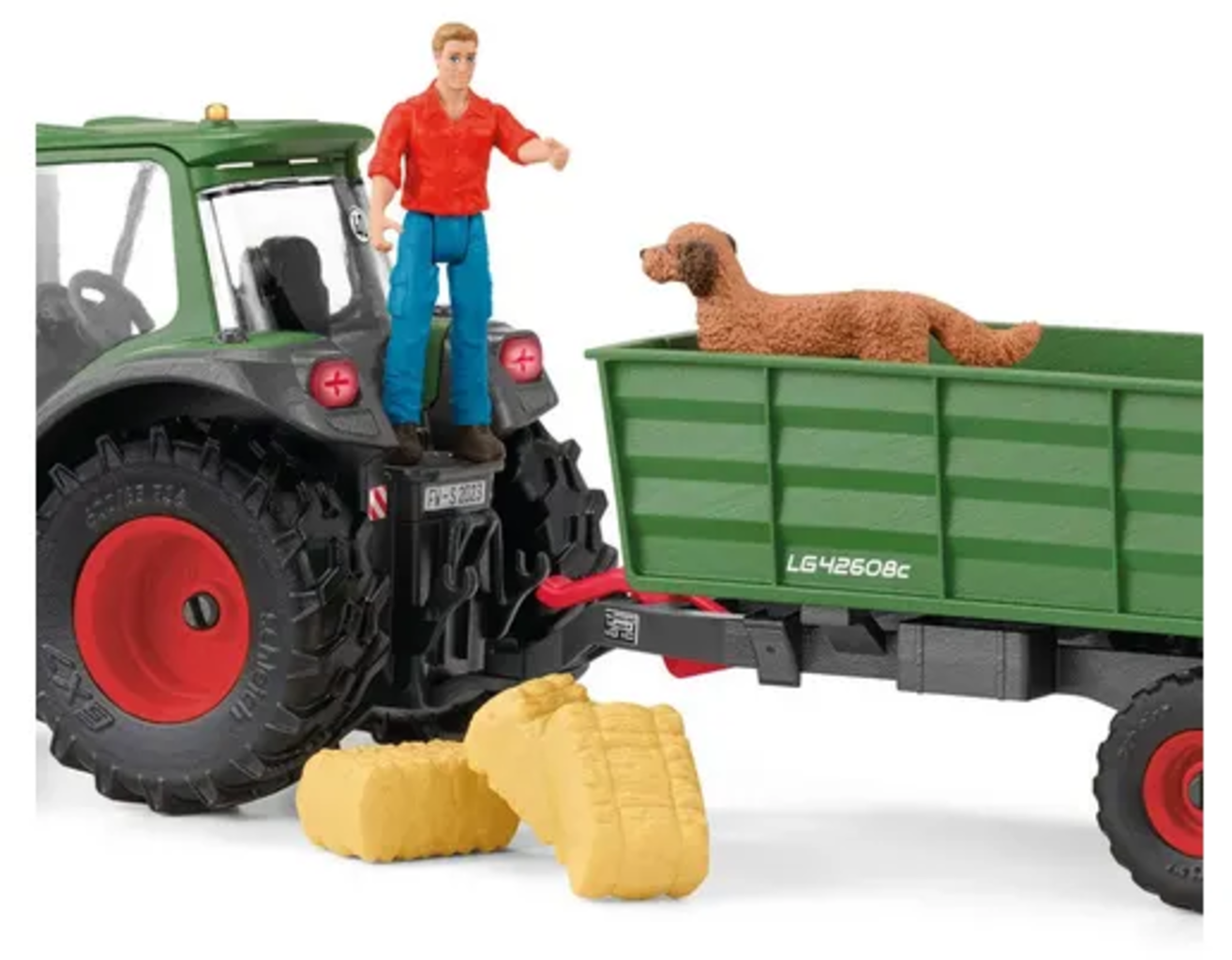 42608 - Farm World - Trattore Con Rimorchio - 1 pz.