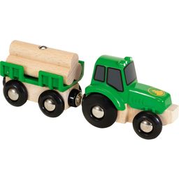 Brio Tractor with Wooden Trailer