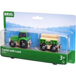 Brio Traktor z leseno prikolico - 1 k.