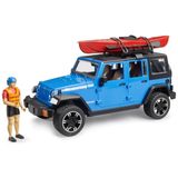 Jeep Wrangler Rubicon Unlimited with Kayak & Kayaker