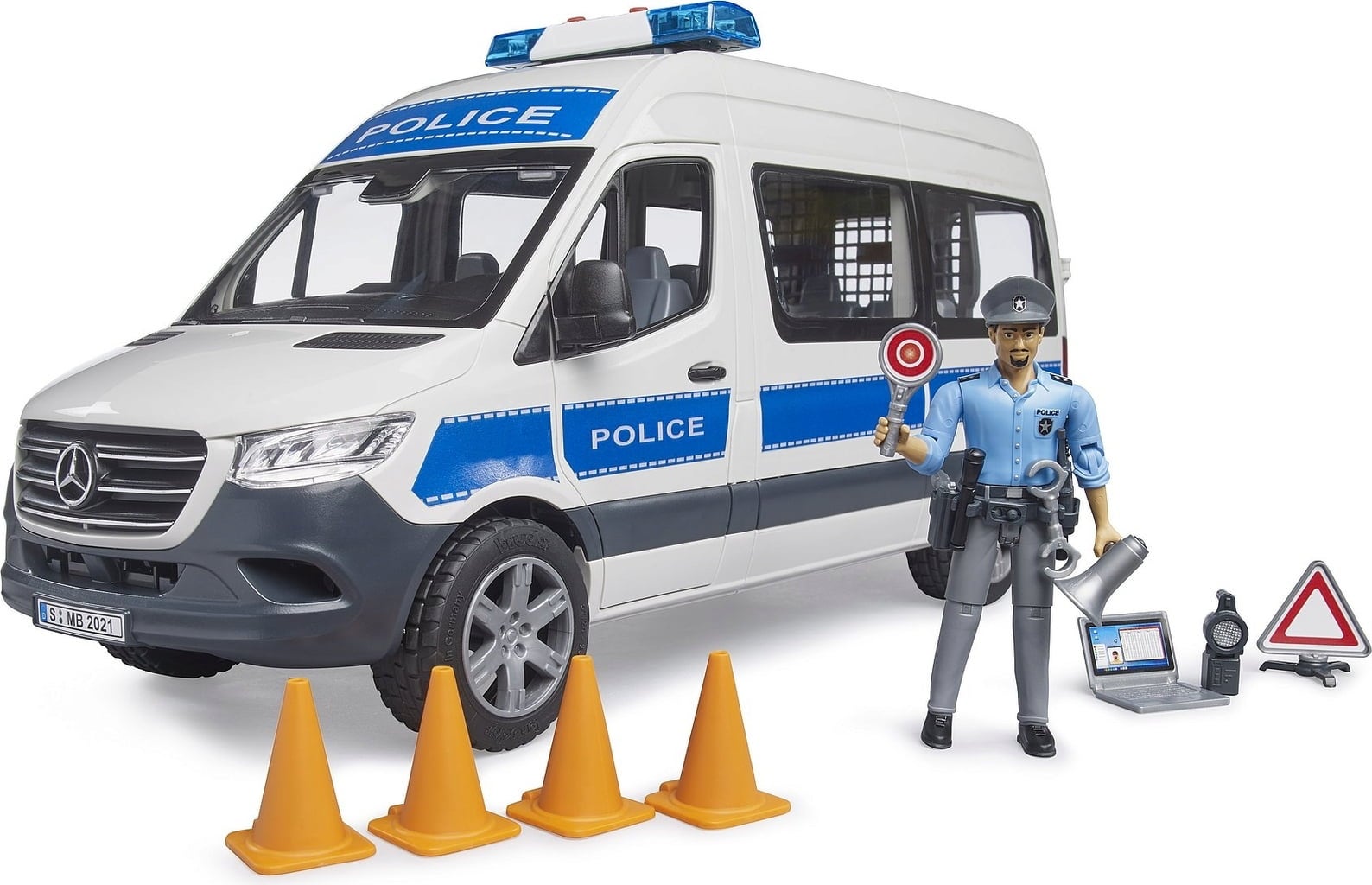MB Sprinter Polizei Einsatzfahrzeug mit Light & Sound Modul - 1 Stk