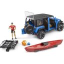 Jeep Wrangler Rubicon Unlimited with Kayak & Kayaker - 1 item