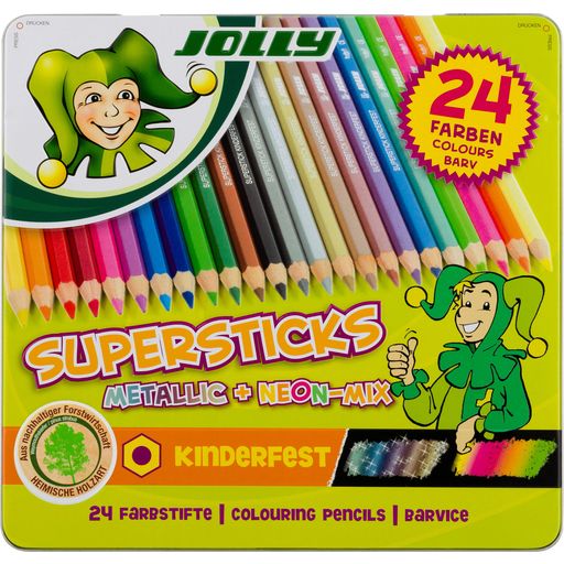 Superstick kinderfest Metallic & Neon Mix - 24 kosi