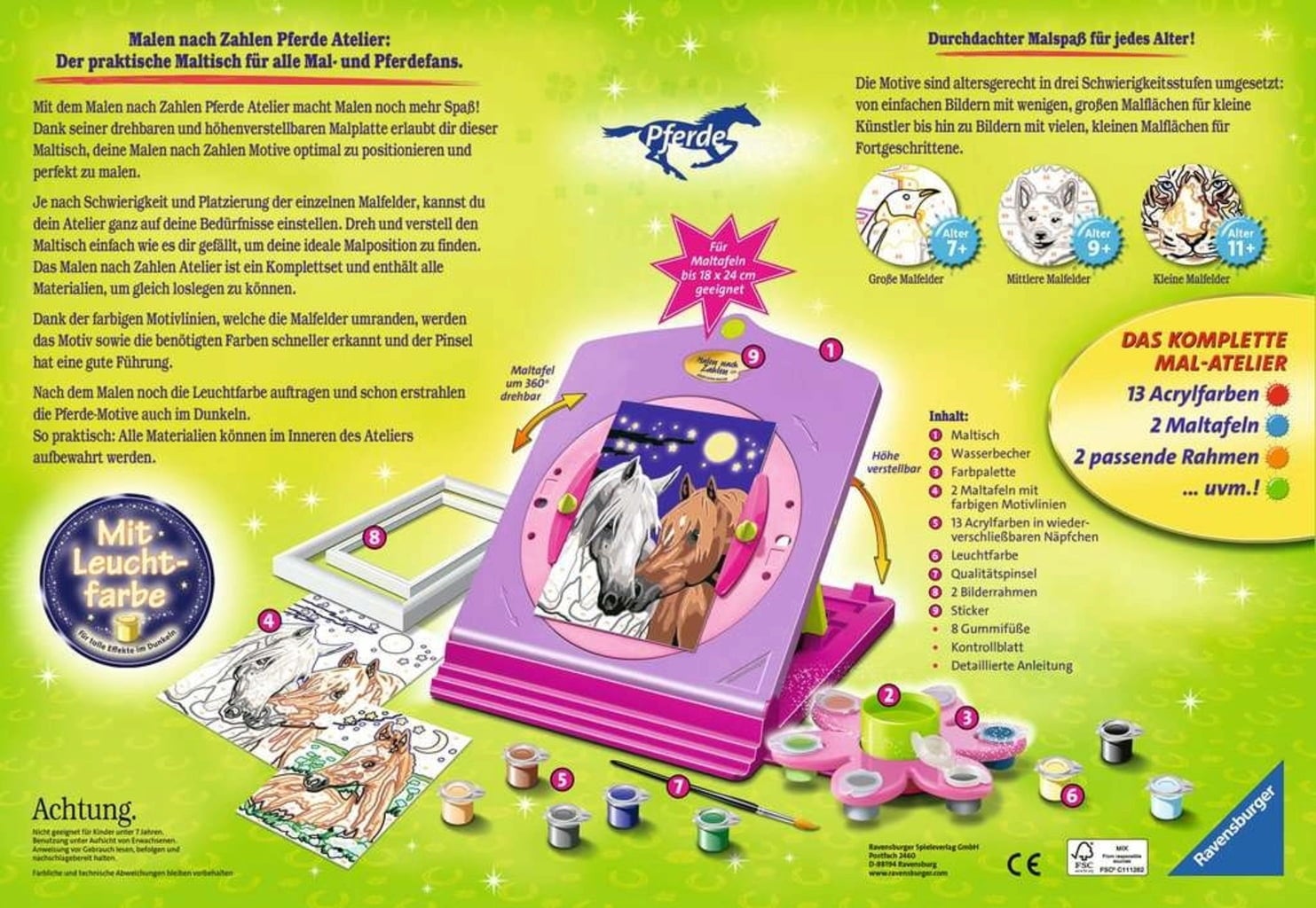 Ravensburger Malen nach Zahlen - Atelier Pferde - 1 Stk
