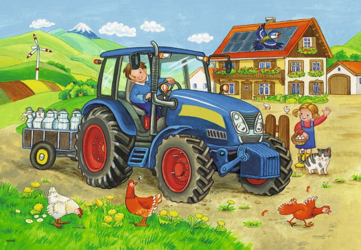 Puzzle - Baustelle und Bauernhof, 2x12 Teile - 1 Stk