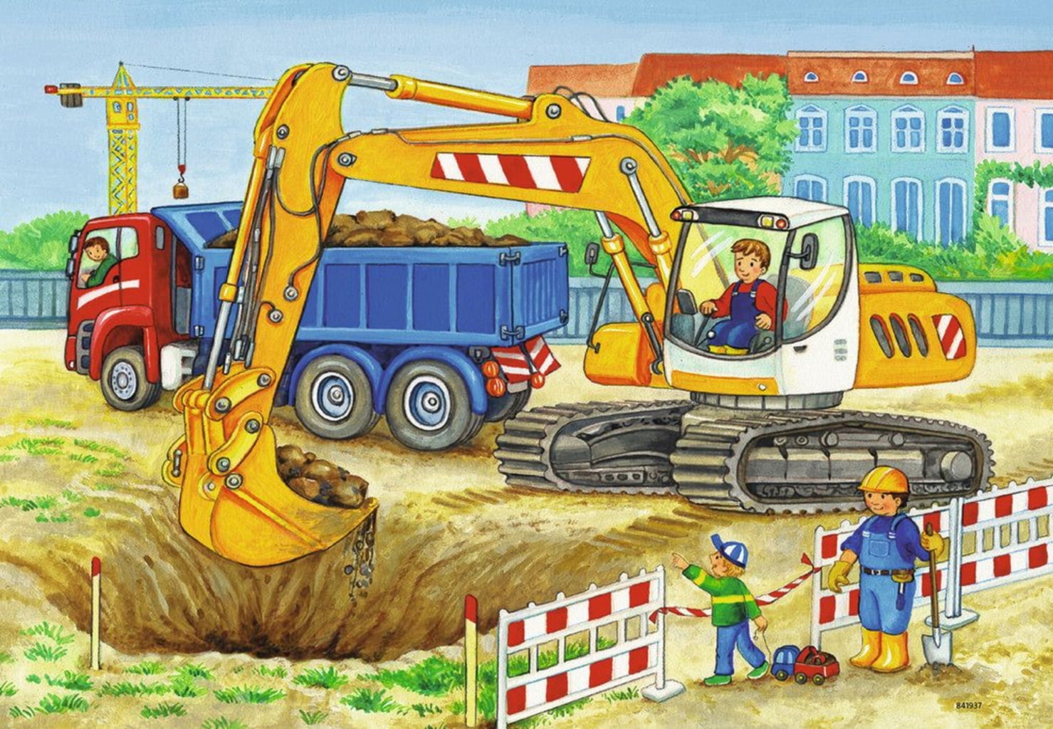 Puzzle - Baustelle und Bauernhof, 2x12 Teile - 1 Stk