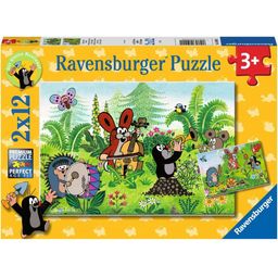 Puzzle - Krtek, vrtna zabava s prijatelji, 2 x 12 delov