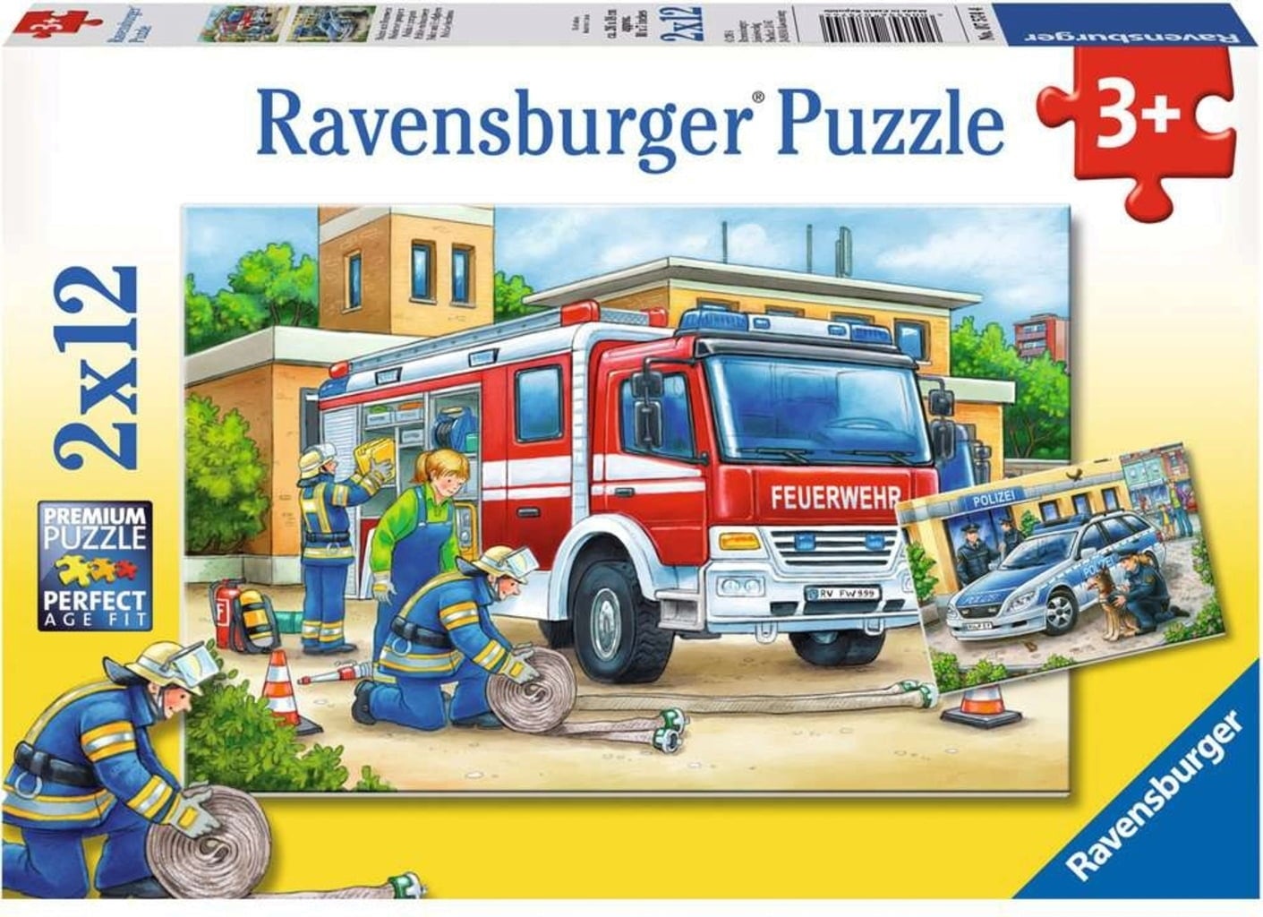 Puzzle - Polizei und Feuerwehr, 2x12 Teile - 1 Stk