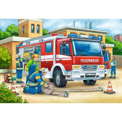 Puzzle - Police And Fire Brigade, 2 x 12 Pieces - 1 item