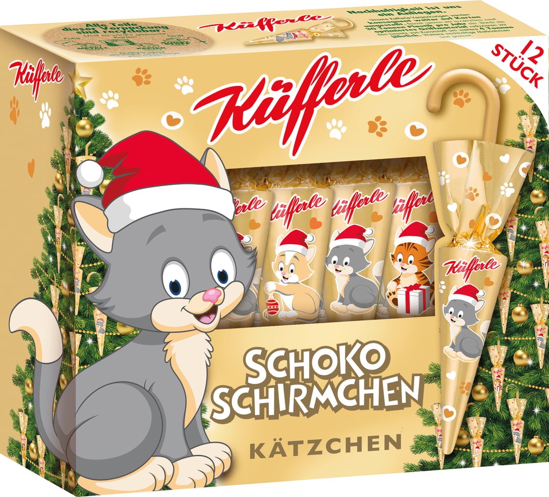 Küfferle Chokladparaply KATTER 12 st. 
