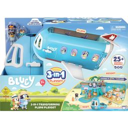 Bluey Flugzeug 3-in-1-Verwandlungsspielset - 1 Stk