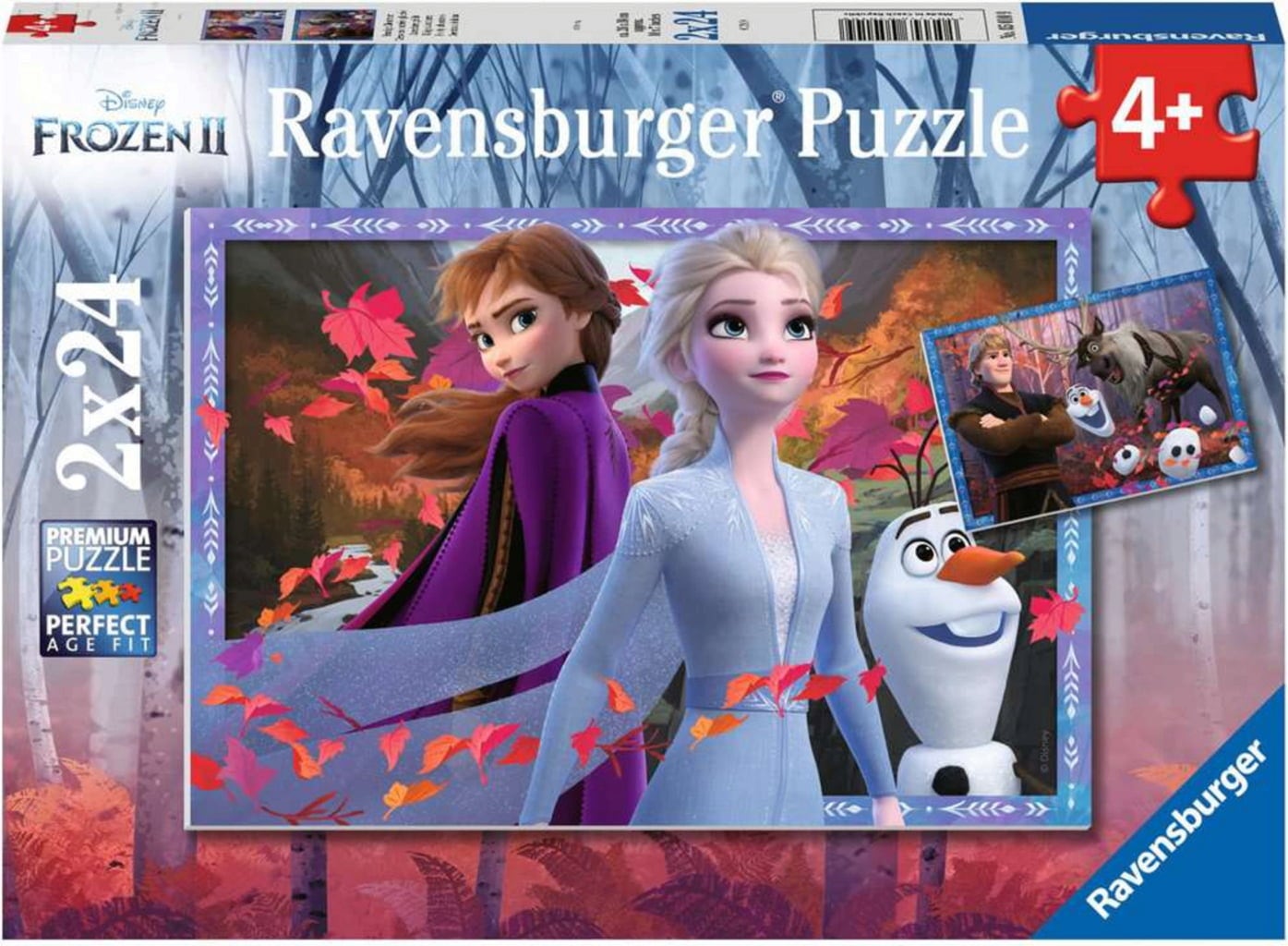Puzzle - Frozen, Frostige Abenteuer, 2x24 Teile - 1 Stk