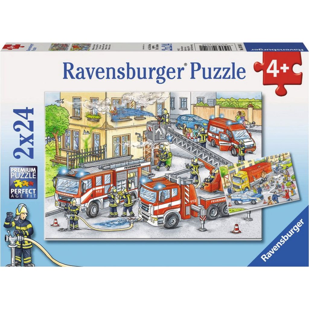 Ravensburger Puzzle - Heroes In Action, 2x 24 Pieces, 1 item