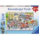 Ravensburger Puzzle - Junaki v akciji, 2 x 24 delov - 1 k.