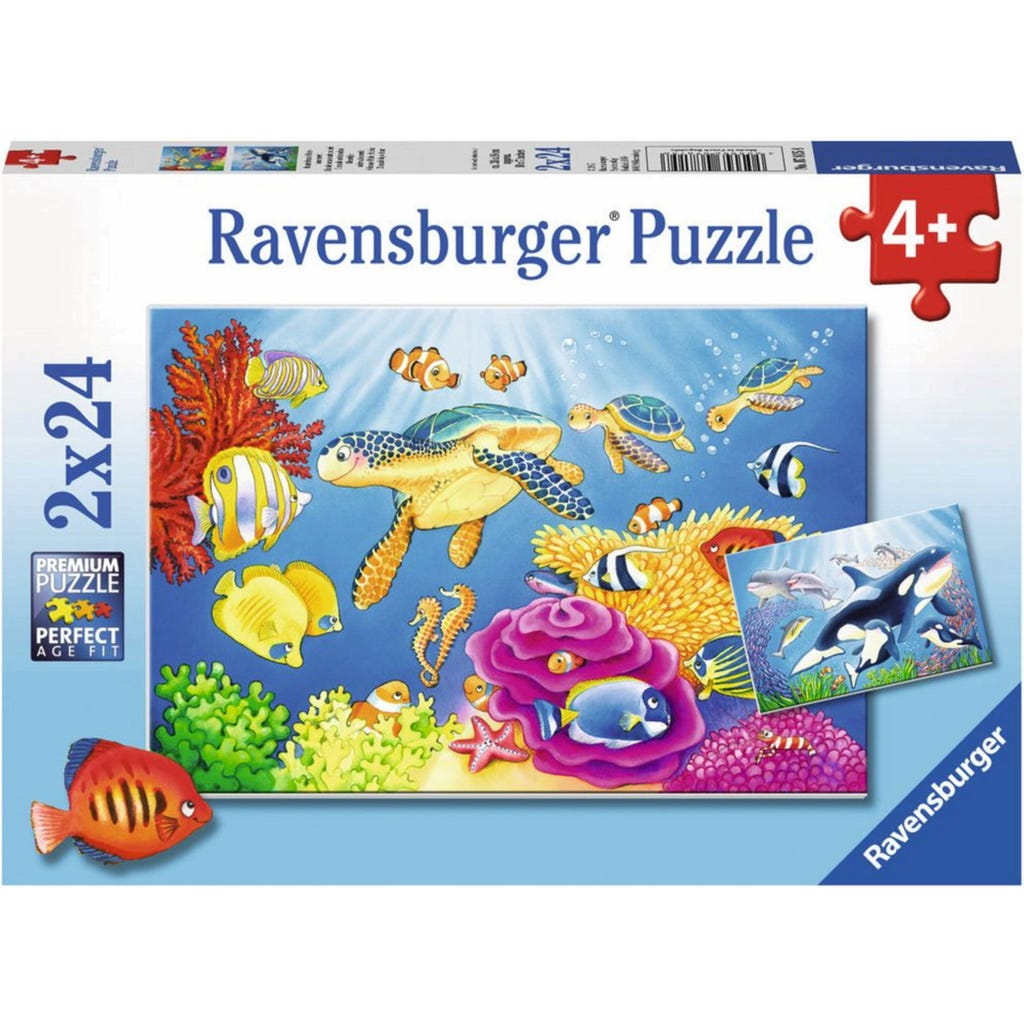 Ravensburger Puzzle – Bunte Unterwasserwelt – 2 X 24 Teile – Für Kinder Ab 4 Jahren