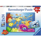 Puzzle - Kunterbunte Unterwasserwelt, 2x24 Teile