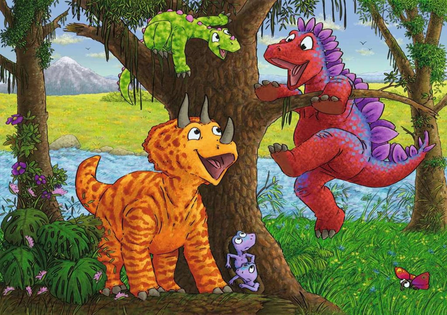Ravensburger Puzzle - Spielende Dinos, 2x24 Teile - 1 Stk