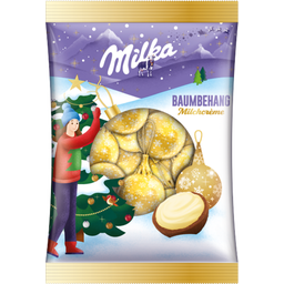 Milka Christmas Tree Baubles with Milk Cream - Gold