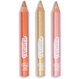 namaki Set med 3 Glitter Skin Colour Pencils - Sunshine