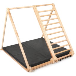 Klappbares Indoor-Klettergerüst Zebra Basis inkl. Matte - Black Edition