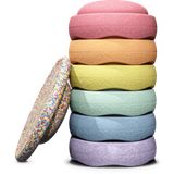 Stapelstein Rainbow Pastel Stacking Elements Set 6+1