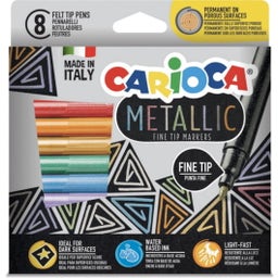 Carioca Metallic Fine Felt Tip Pens