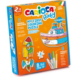 Carioca Baby Coloring Puzzle - Transport