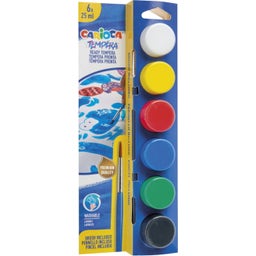 Carioca Tempera Jars + Brush 25ml - Normal