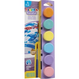 Carioca Tempera in Vasetti 25 ml + Pennello - Pastel