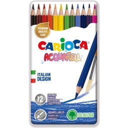 Carioca Acquarell Pencils Tin Box - 12 items