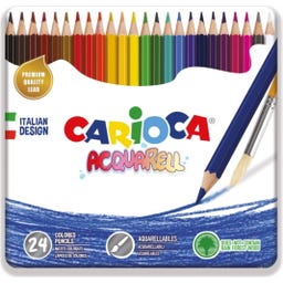 Carioca Acquarell Pencils Tin Box - 24 items