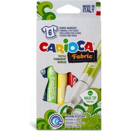 Carioca Fabric Maxi Felt Tip Pens - 6 Stk