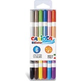 Carioca BiColor Double Felt Tip Pens