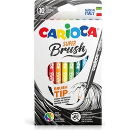 Carioca Super Brush Felt Tip Pens - 10 items