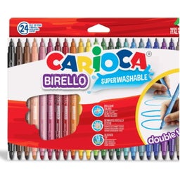 Carioca Birello Double Felt Tip Pens - 24 kos.