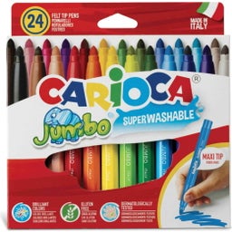 Carioca Jumbo Felt Tip Pens - 24 items