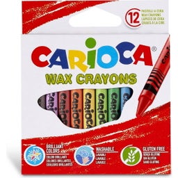 Carioca Wax Crayons - 12 Stk