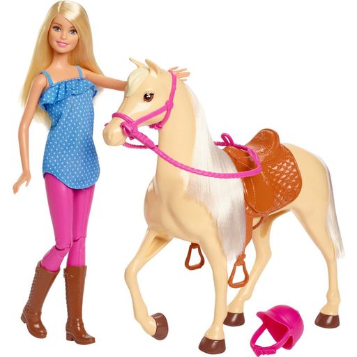 Pferd und Barbie-Puppe - 1 Stk