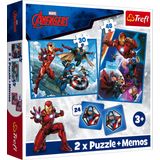 Trefl 2 in 1 Puzzles + Memo - Marvel Avengers