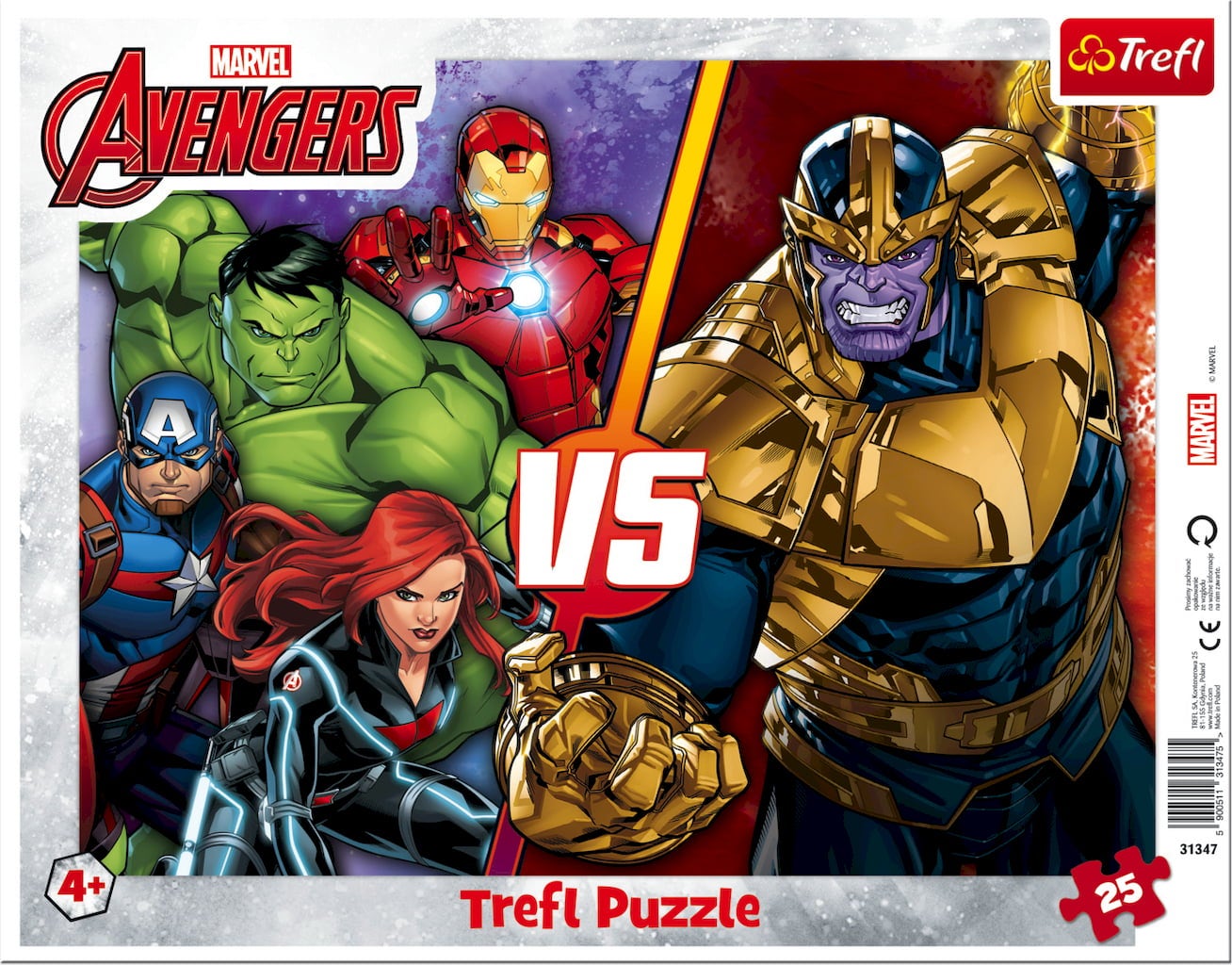 Puzzle con Cornice 25 Pezzi - Marvel Avengers