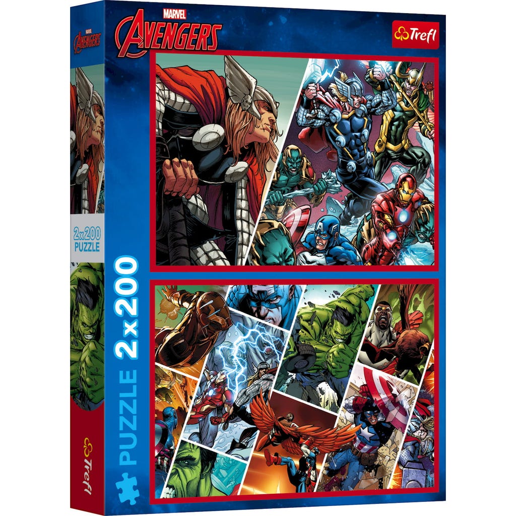 Trefl Puzzle 2 x 200 pieces - Marvel Avengers - Playpolis